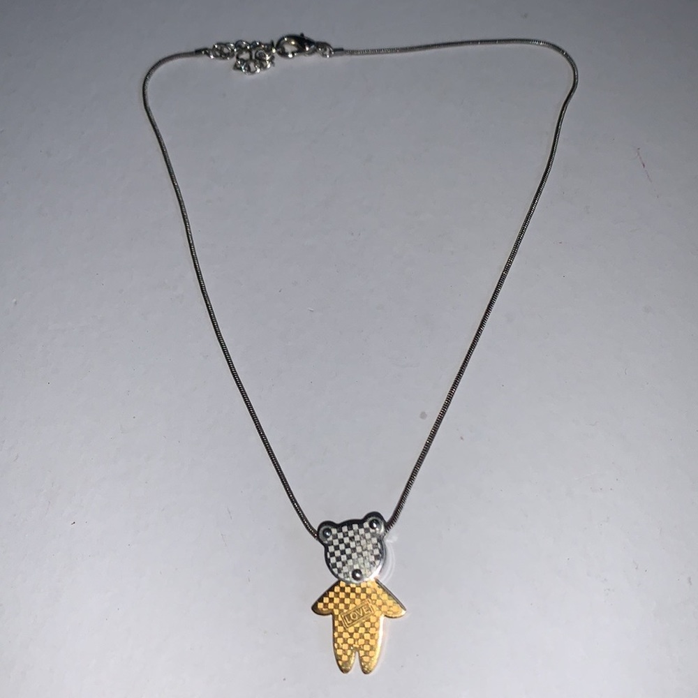Cute teddy bear love necklace